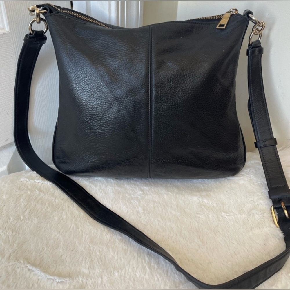 Coach F34823 Mae Black Pebble Leather Crossbody Bag EUC - Picture 3 of 16